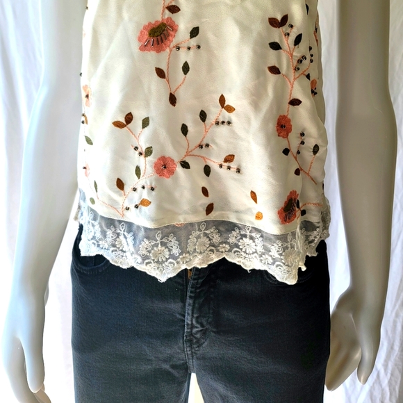 BRAND NEW! Buffalo by David Bitton Petite Beaded Floral Cami Top Size XS - Picture 8 of 13